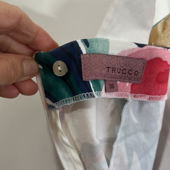 TRUCCO FLORAL MINI DRESS IN SIZE 36 EUROPEAN STRETCHY MATERIAL WIDE STRAPS - Picture 6 of 6